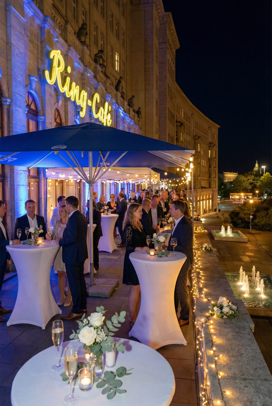 Ringcafe terrasse mit gaesten